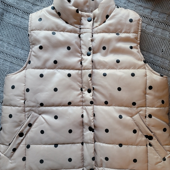 Polka Dot Puffer Vest - Picture 2 of 5